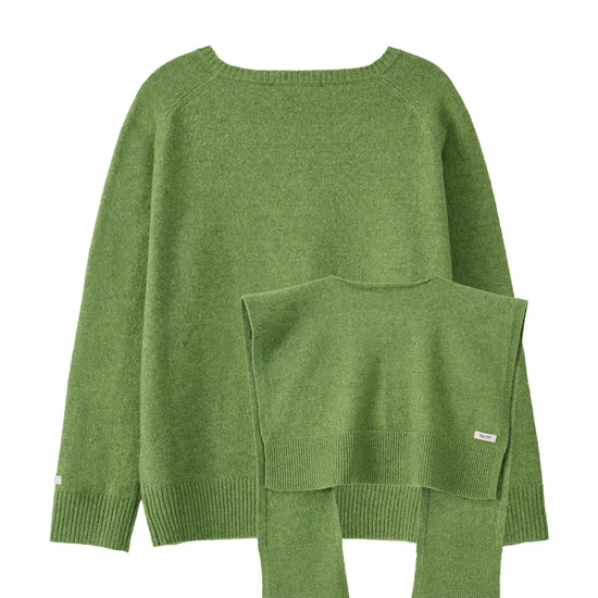Bitter Cells [SET] Essential V Neck Knit & Shawl