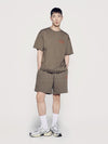 ADLV Script Embossing Chain Needlework Short Sleeve T-Shirt