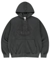 Mahagrid ECLIPSE RAW CUT ZIP UP HOODIE