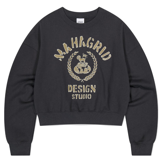 Mahagrid VINTAGE COLLEGE CROP SWEATSHIRT