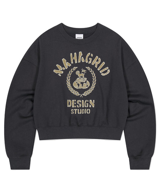 Mahagrid VINTAGE COLLEGE CROP SWEATSHIRT