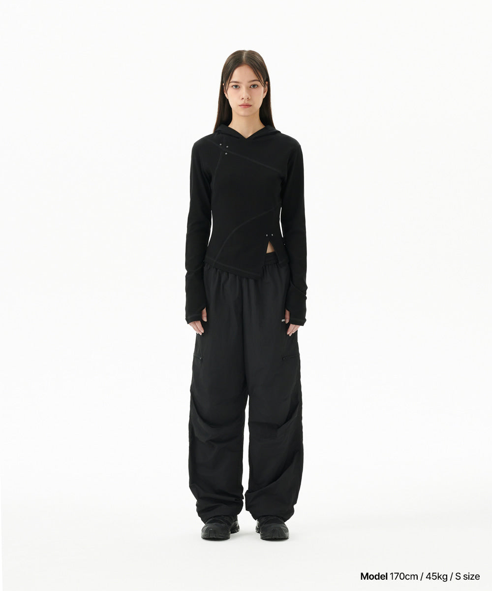 Mahagrid Curved Slim Hoodie
