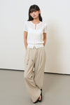 General Idea WOMAN Punching Scallop Half Cardigan