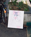 Nice Ghost Club Mimichan FFATS Pink Heart Big Big Tee [White]