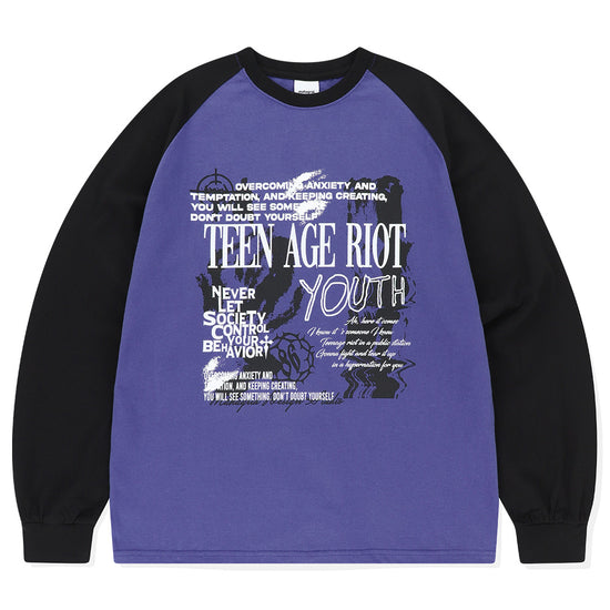 Mahagrid Youth Raglan Long Sleeve Tee