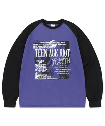 Mahagrid Youth Raglan Long Sleeve Tee