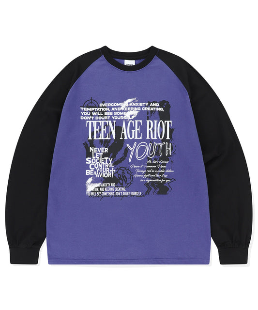 Mahagrid Youth Raglan Long Sleeve Tee