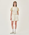 Marithé François Girbaud W REGULAR LOGO SWEAT SHORTS