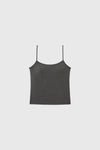 General Idea WOMAN Built-in Cap Backless Sleeveless [CHARCOAL]