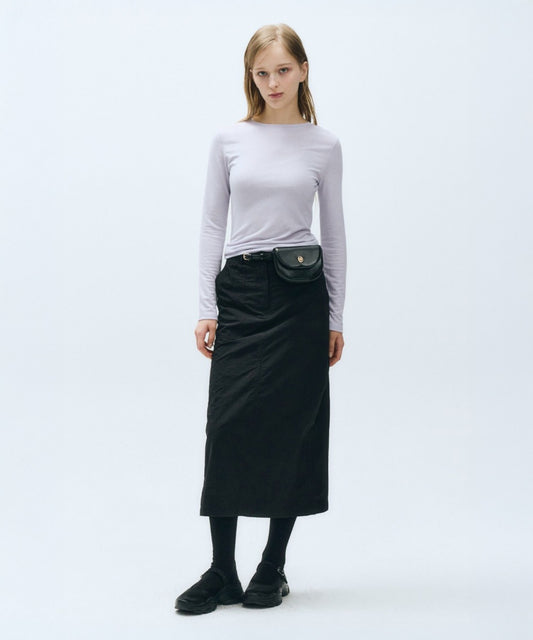 Marithé François Girbaud W Nylon Midi Skirt