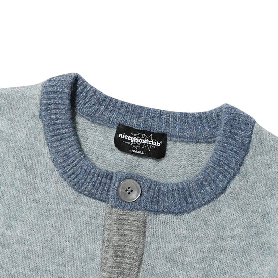 Nice Ghost Club Color Block Knit Cardigan