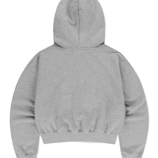 Mahagrid MHGRD APPLIQUE CROP HOODIE [GREY]