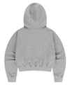Mahagrid MHGRD APPLIQUE CROP HOODIE [GREY]