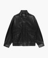 Marithé François Girbaud FAUX LEATHER HIGH NECK JACKET
