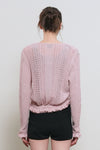 General Idea WOMAN Boucle Punching Ruffle Cardigan