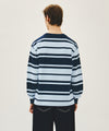 Marithé François Girbaud CRACK CLASSIC LOGO LONG SLEEVE TEE stripe