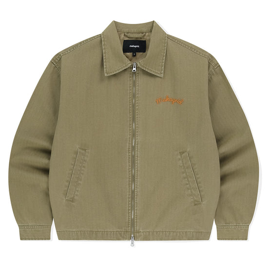 Mahagrid Washed Drizzler Blouson Jacket