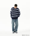 Mahagrid Hairy Stripe Knit Sweater