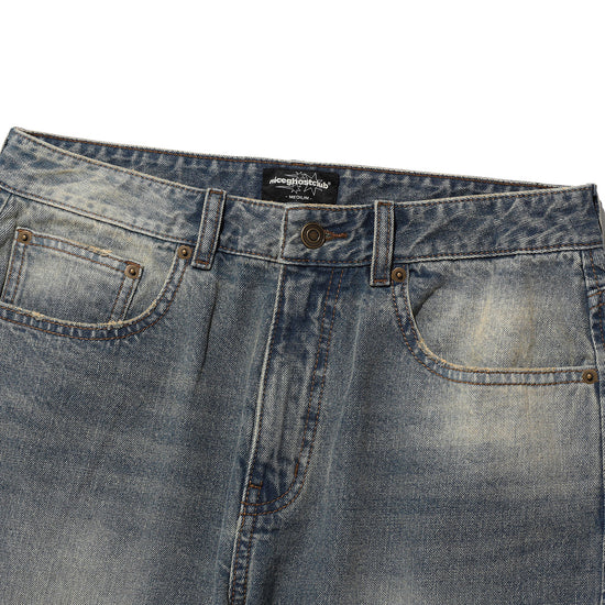 Nice Ghost Club Side Panel Bootscut Denim Pants [Blue]