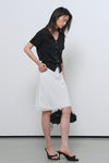 General Idea WOMAN Temperature Cut Cool Essential Half Cardigan [WHITE]