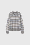 General Idea WOMAN Multi Stripe Loose Collar Knit