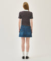 Marithé François Girbaud W RAW EDGE DENIM MINI SKIRT