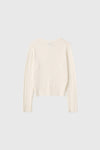 General Idea WOMAN GNRL Signature Superfine Wool Cable Cardigan [Light Grey]