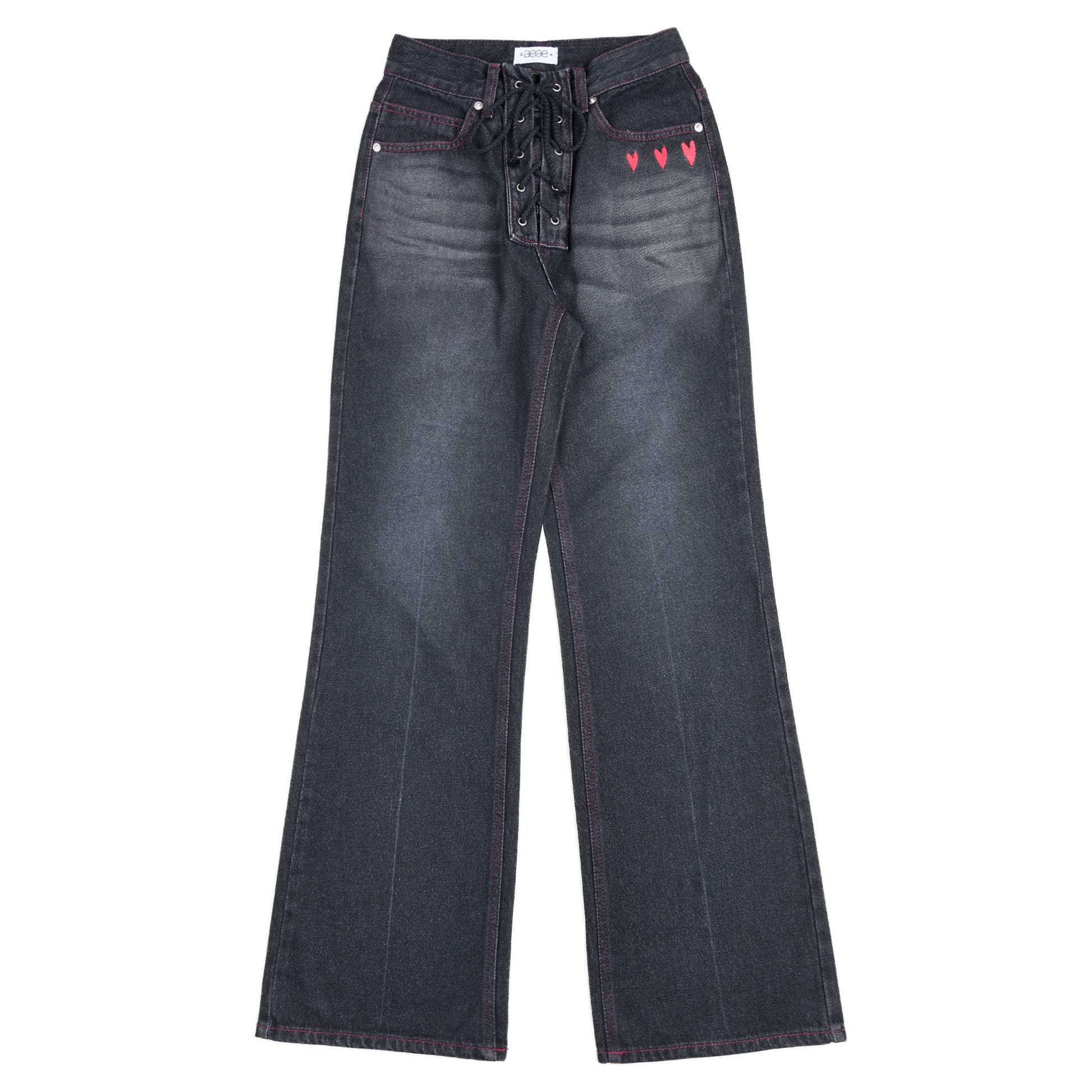 AEAE Heart Embroidery Jeans