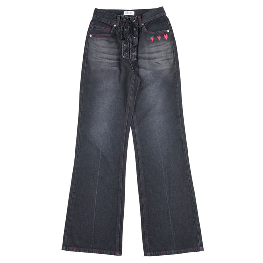 AEAE Heart Embroidery Jeans