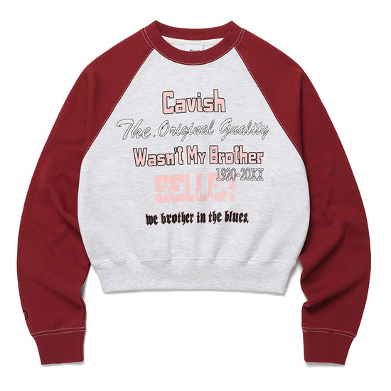 Cavish W Raglan Brothers Sweatshirt [Burgundy]