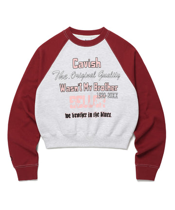 Cavish W Raglan Brothers Sweatshirt [Burgundy]