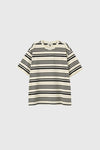 General Idea MAN Stripe Loose Fit T-Shirt Short Sleeve [IVORY]