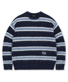 Mahagrid Hairy Stripe Knit Sweater