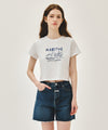 Marithé François Girbaud W FRENCH GRAPHIC CROP TEE