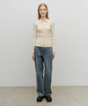 Marithé François Girbaud W Slim Fit Collar Cardigan Cream