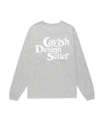 Cavish [Kyurin Wearing] Flower Seller Logo Long Sleeve Tee [Grey]