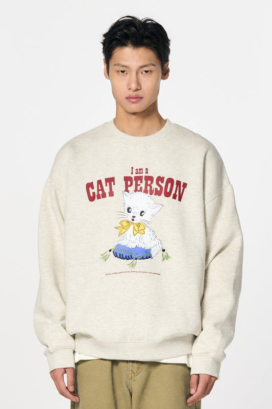 General Idea UNISEX KITTEN OVERSIZED FLEECE SWEATSHIRT