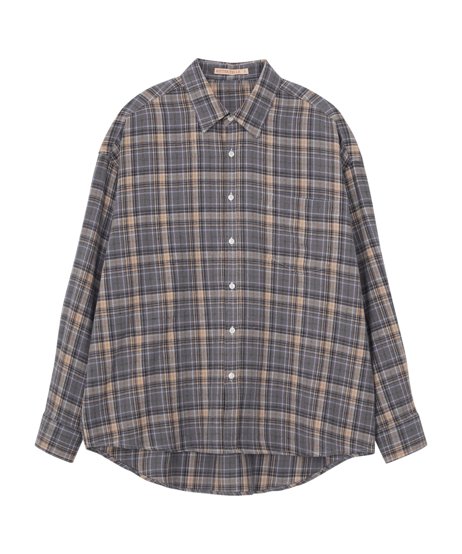Bitter Cells Pop Overfit Check Shirt