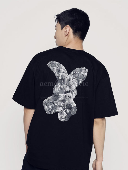 ADLV Bear Doll Fuzzy Rabbit Short Sleeve T-Shirt