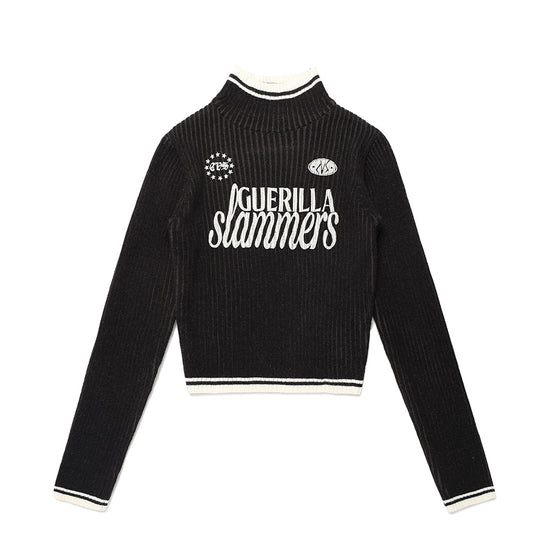 Cavish W Slammers Turtle Neck Knit [Black]