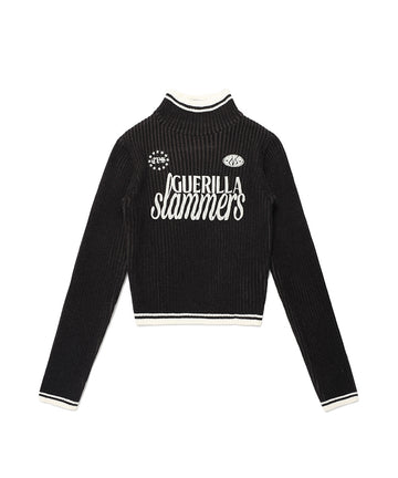 Cavish W Slammers Turtle Neck Knit [Black]