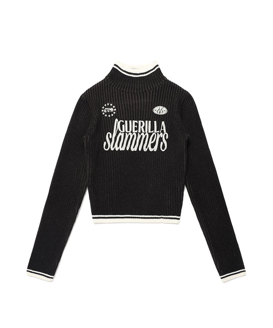 Cavish W Slammers Turtle Neck Knit [Black]
