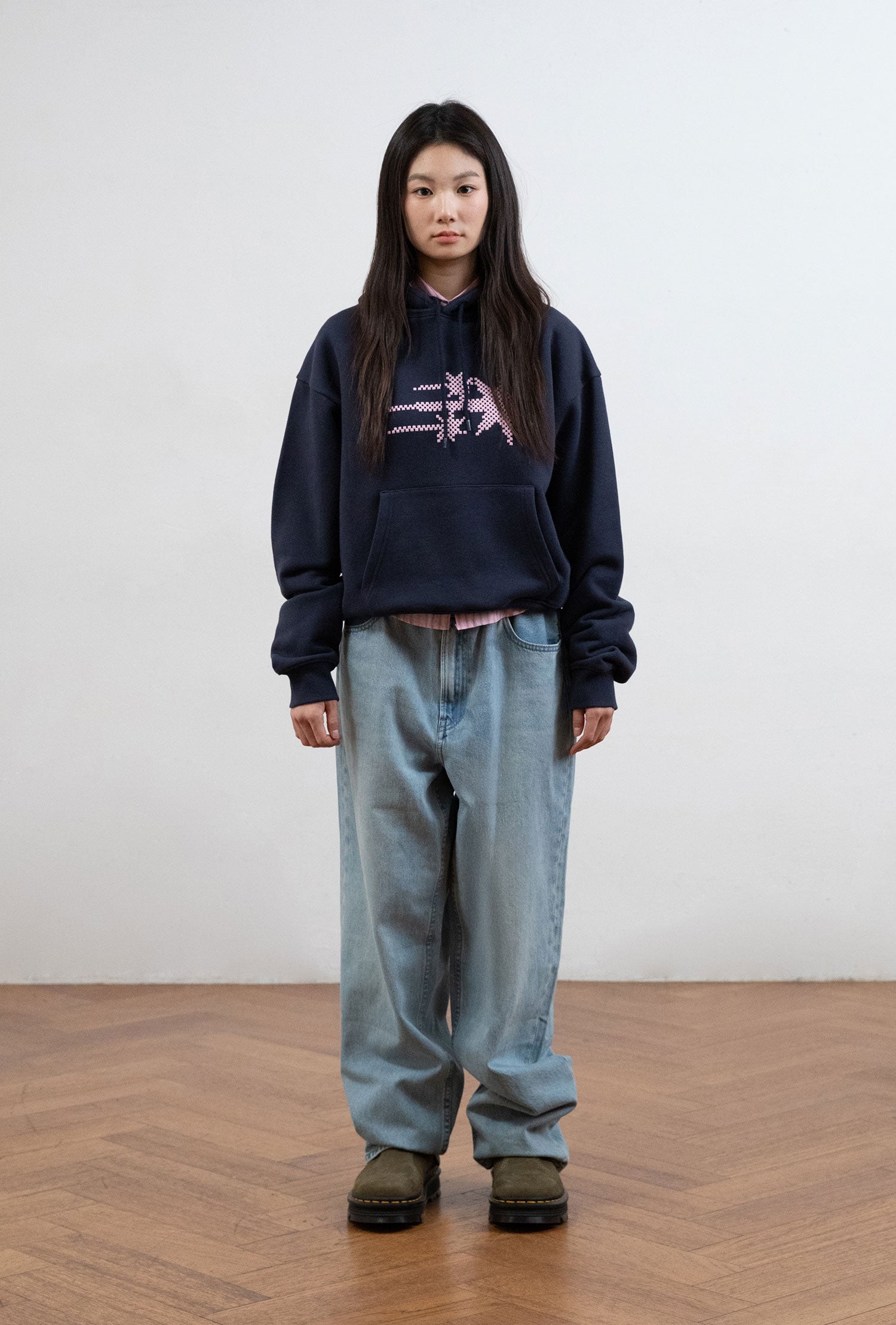 Nice Ghost Club Mosaic 3Star Crop Hoodie