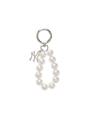 MLB Pearl Bead Logo Charm Keyring