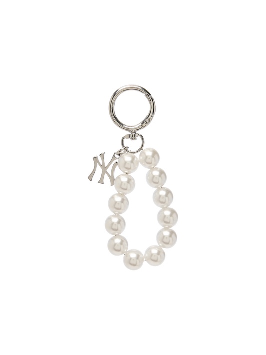 MLB Pearl Bead Logo Charm Keyring