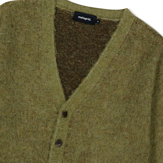 Mahagrid Mixed Hairy Knit Cardigan