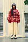 Nice Ghost Club Houndstooth Devil Rose Knit
