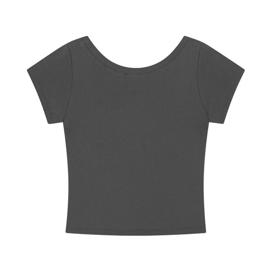 Mahagrid Butterfly Goth Wide Neck Crop Tee