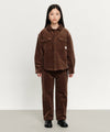 Marithé François Girbaud Kids Eiffel Label Corduroy Straight Pants Brown
