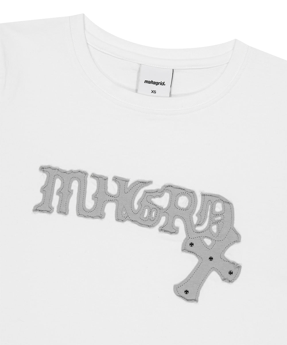 Mahagrid Gothic Applique Crop Tee